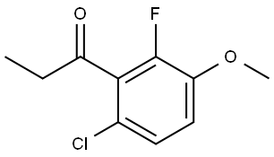 1-(6-chloro-2-fluoro-3-methoxyphenyl)propan-1-one Struktur