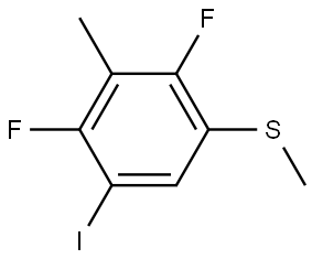 (2,4-difluoro-5-iodo-3-methylphenyl)(methyl)sulfane 结构式