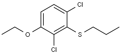 (2,6-dichloro-3-ethoxyphenyl)(propyl)sulfane Structure