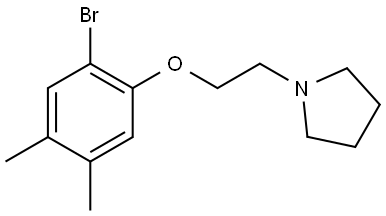 1-(2-(2-bromo-4,5-dimethylphenoxy)ethyl)pyrrolidine 结构式