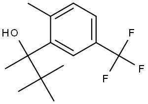 3,3-dimethyl-2-(2-methyl-5-(trifluoromethyl)phenyl)butan-2-ol Structure