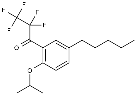 2,2,3,3,3-pentafluoro-1-(2-isopropoxy-5-pentylphenyl)propan-1-one Structure