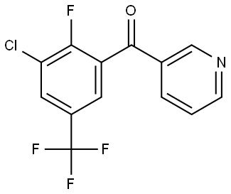 (3-chloro-2-fluoro-5-(trifluoromethyl)phenyl)(pyridin-3-yl)methanone 化学構造式