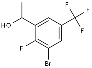 1-(3-bromo-2-fluoro-5-(trifluoromethyl)phenyl)ethanol 结构式