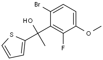 1-(6-bromo-2-fluoro-3-methoxyphenyl)-1-(thiophen-2-yl)ethanol Structure