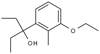 3-(3-ethoxy-2-methylphenyl)pentan-3-ol 结构式