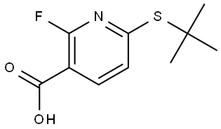 6-(tert-butylthio)-2-fluoronicotinic acid 结构式