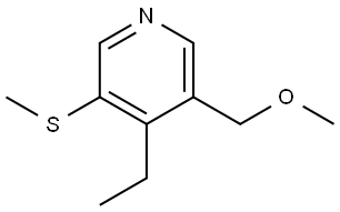 4-Ethyl-3-(methoxymethyl)-5-(methylthio)pyridine Structure