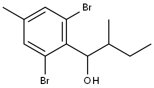 1-(2,6-dibromo-4-methylphenyl)-2-methylbutan-1-ol Structure