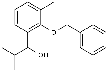 1-(2-(benzyloxy)-3-methylphenyl)-2-methylpropan-1-ol Struktur