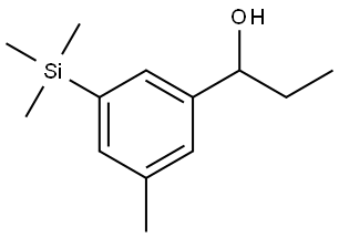 1-(3-methyl-5-(trimethylsilyl)phenyl)propan-1-ol Struktur