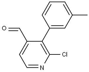 2-chloro-3-(m-tolyl)isonicotinaldehyde 化学構造式