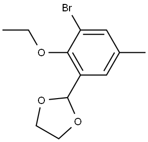 2-(3-bromo-2-ethoxy-5-methylphenyl)-1,3-dioxolane Structure