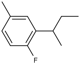 2-(sec-butyl)-1-fluoro-4-methylbenzene 结构式