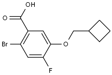 2-bromo-5-(cyclobutylmethoxy)-4-fluorobenzoic acid Structure