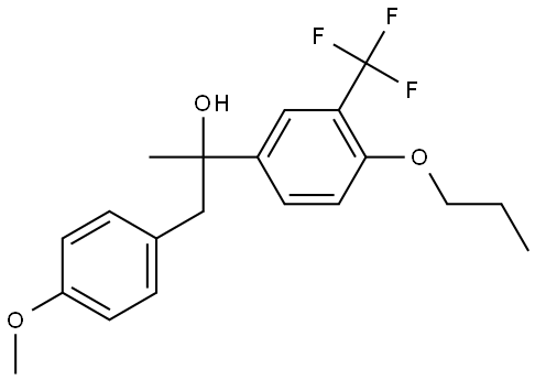 1-(4-methoxyphenyl)-2-(4-propoxy-3-(trifluoromethyl)phenyl)propan-2-ol Structure