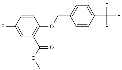 methyl 5-fluoro-2-((4-(trifluoromethyl)benzyl)oxy)benzoate 化学構造式