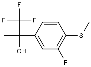 1,1,1-trifluoro-2-(3-fluoro-4-(methylthio)phenyl)propan-2-ol Structure