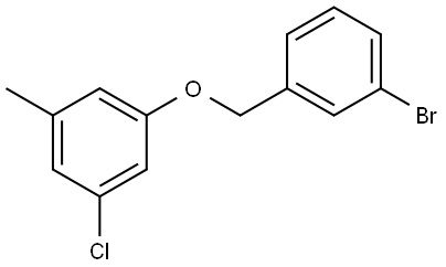 1-((3-bromobenzyl)oxy)-3-chloro-5-methylbenzene Struktur