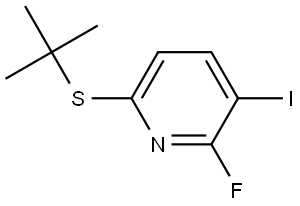 6-(tert-butylthio)-2-fluoro-3-iodopyridine Structure