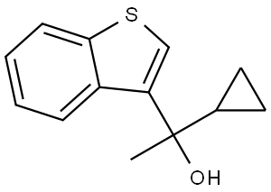 1-(benzo[b]thiophen-3-yl)-1-cyclopropylethanol 结构式