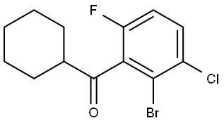 (2-bromo-3-chloro-6-fluorophenyl)(cyclohexyl)methanone Structure