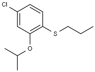 (4-chloro-2-isopropoxyphenyl)(propyl)sulfane 结构式