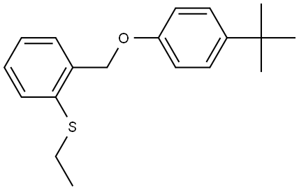 (2-((4-(tert-butyl)phenoxy)methyl)phenyl)(ethyl)sulfane 结构式