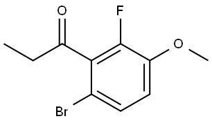 1-(6-bromo-2-fluoro-3-methoxyphenyl)propan-1-one 结构式