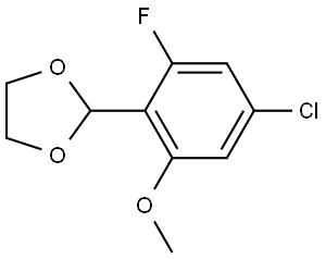 2-(4-chloro-2-fluoro-6-methoxyphenyl)-1,3-dioxolane,3002444-60-9,结构式