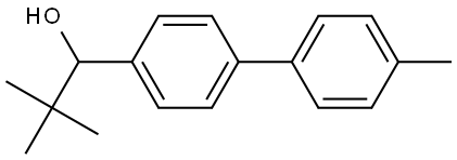 2,2-dimethyl-1-(4'-methyl-[1,1'-biphenyl]-4-yl)propan-1-ol 结构式