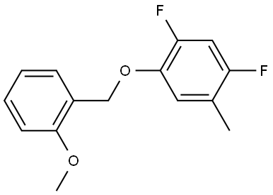 1,5-difluoro-2-((2-methoxybenzyl)oxy)-4-methylbenzene 结构式