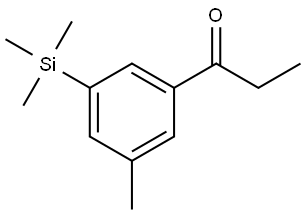 1-(3-methyl-5-(trimethylsilyl)phenyl)propan-1-one Struktur