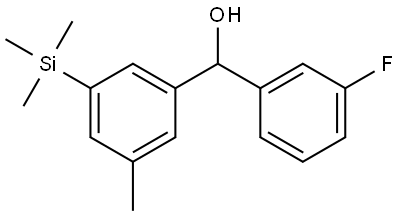 (3-fluorophenyl)(3-methyl-5-(trimethylsilyl)phenyl)methanol Struktur