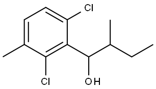 1-(2,6-dichloro-3-methylphenyl)-2-methylbutan-1-ol 结构式