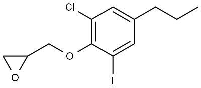 2-((2-chloro-6-iodo-4-propylphenoxy)methyl)oxirane Structure