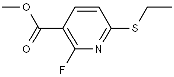 methyl 6-(ethylthio)-2-fluoronicotinate 结构式