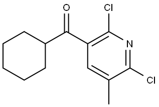 cyclohexyl(2,6-dichloro-5-methylpyridin-3-yl)methanone Structure