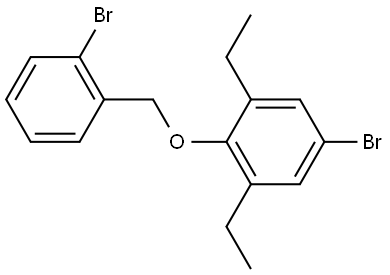 5-bromo-2-((2-bromobenzyl)oxy)-1,3-diethylbenzene 化学構造式