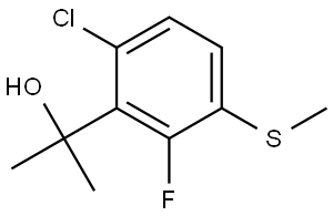 2-(6-chloro-2-fluoro-3-(methylthio)phenyl)propan-2-ol 结构式