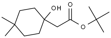 tert-butyl 2-(1-hydroxy-4,4-dimethylcyclohexyl)acetate 结构式