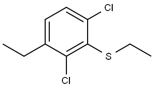 (2,6-dichloro-3-ethylphenyl)(ethyl)sulfane 化学構造式