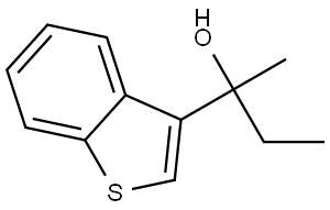 2-(benzo[b]thiophen-3-yl)butan-2-ol 化学構造式