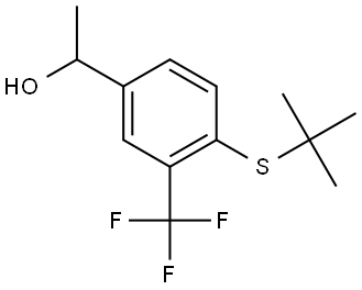 1-(4-(tert-butylthio)-3-(trifluoromethyl)phenyl)ethanol Structure