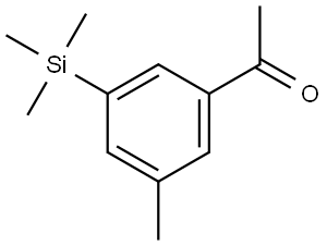 1-(3-methyl-5-(trimethylsilyl)phenyl)ethanone Structure