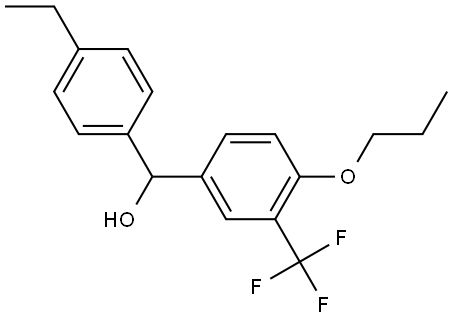 (4-ethylphenyl)(4-propoxy-3-(trifluoromethyl)phenyl)methanol 化学構造式