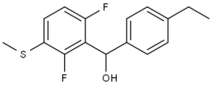 (2,6-difluoro-3-(methylthio)phenyl)(4-ethylphenyl)methanol 结构式