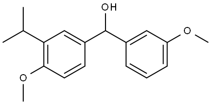 (3-isopropyl-4-methoxyphenyl)(3-methoxyphenyl)methanol 结构式