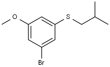 (3-bromo-5-methoxyphenyl)(isobutyl)sulfane 结构式