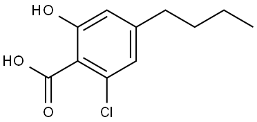 4-butyl-2-chloro-6-hydroxybenzoic acid Structure